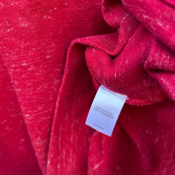 J Jill size MP space dyed red cowl neck pullover soft sweatshirt - Picture 4 of 7